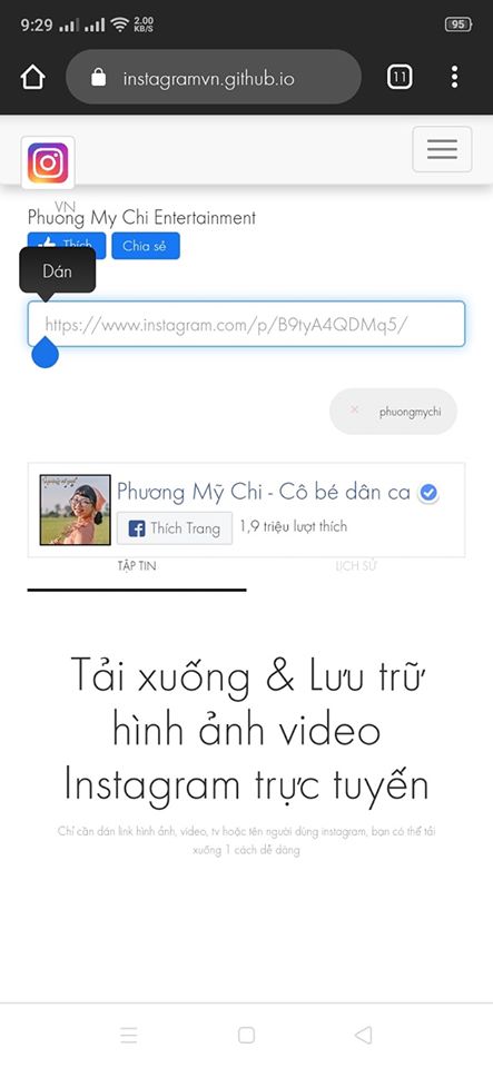 Instadl tai hinh anh, video instagram online